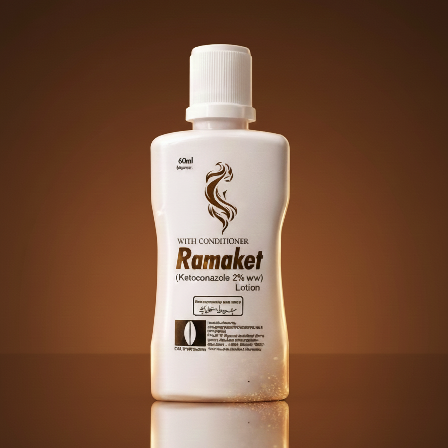 Ramaket Anti-Dandruff Lotion (Ketoconazole 2% w/w) - 60ml | With Built-in Conditioner