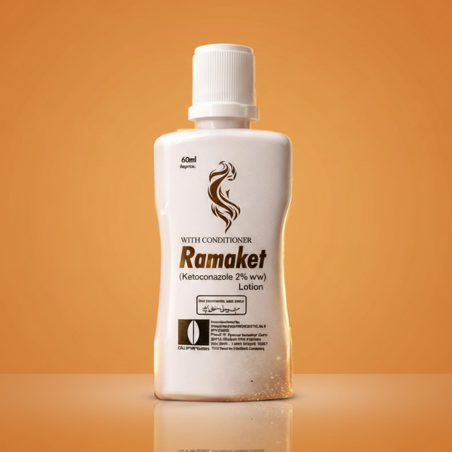 Ramaket Anti-Dandruff Lotion (Ketoconazole 2% w/w) - 60ml | With Built-in Conditioner