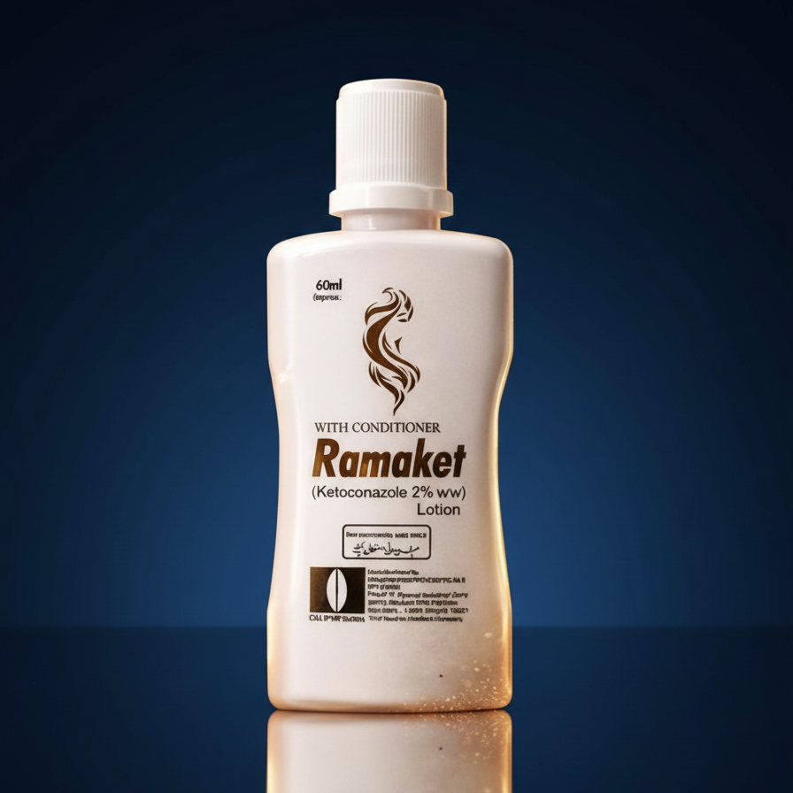 Ramaket Anti-Dandruff Lotion (Ketoconazole 2% w/w) - 60ml | With Built-in Conditioner