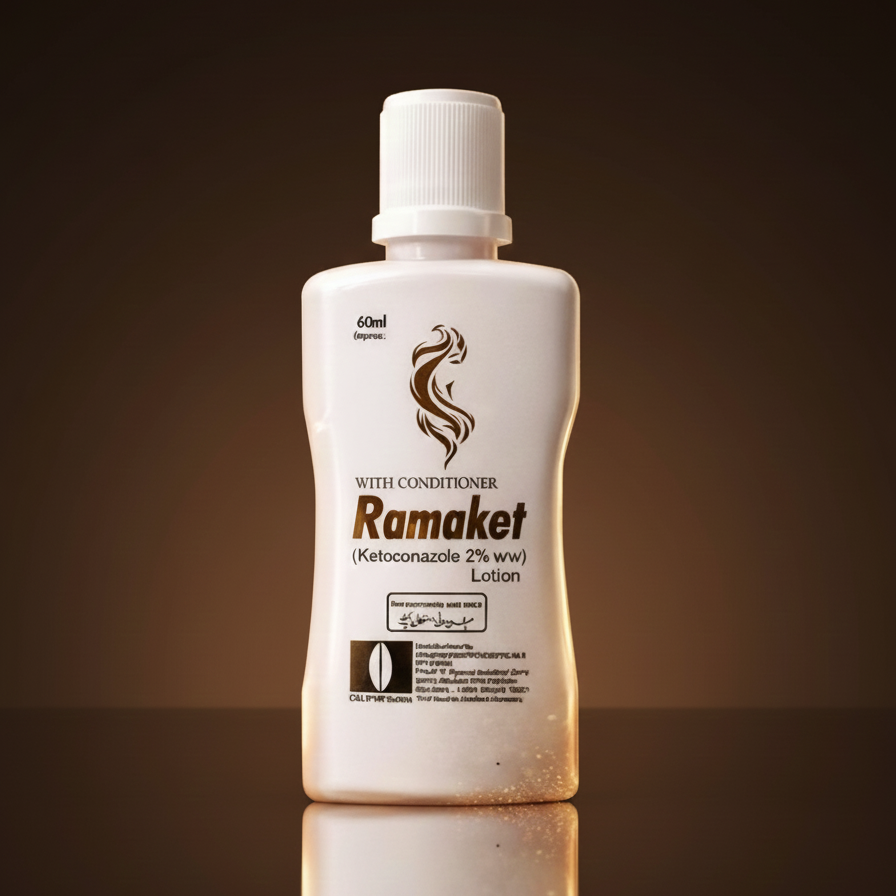 Ramaket Anti-Dandruff Lotion (Ketoconazole 2% w/w) - 60ml | With Built-in Conditioner